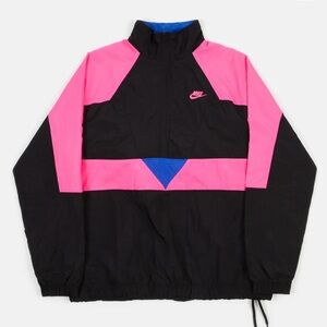 Nike Black and Pink Colorblock Raincoat